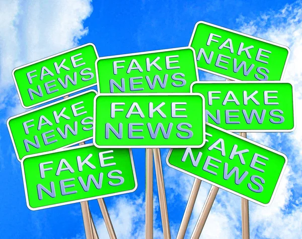 Falska nyheter tecken betyder alternativa fakta 3d Illustration — Stockfoto