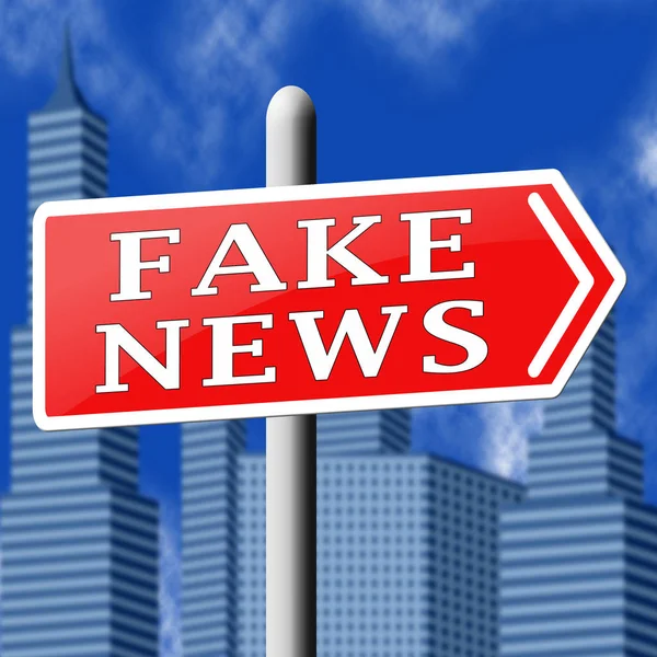 Fake News Sign Showing Alternative Facts 3d Illustration — Stock Photo, Image