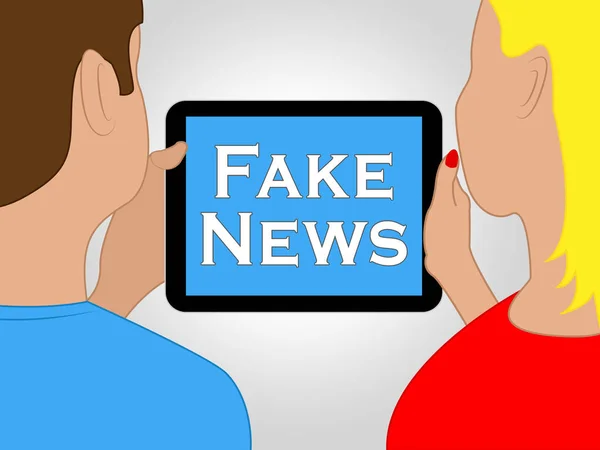 Fake News Tablet Shows Alternative Facts 3d Illustration — Stock Photo, Image