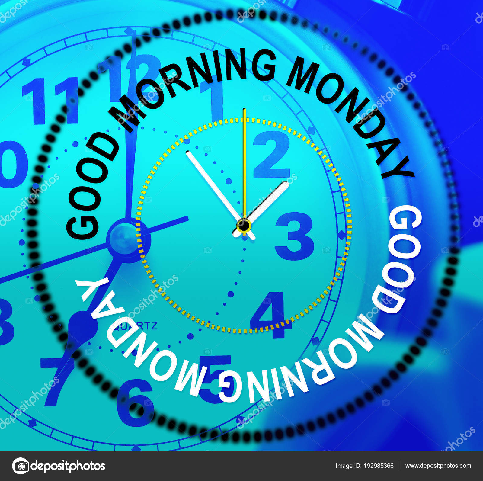 Good Morning Monday Motivation Quote 3d Illustration Stock