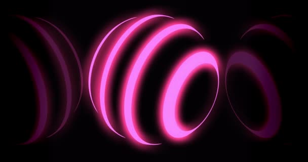 Neon Orb Glowing Light Represents Futuristic Planet Colorful Energy World — 비디오