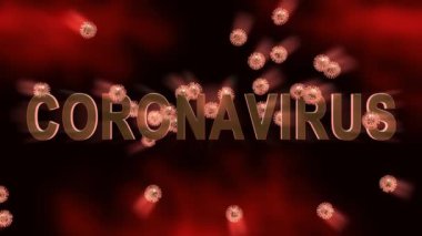 Coronavirus salgını covid-19 hücrelerinin çoğalıp yayılması sonucu ortaya çıktı. Corona virüsünün bulaşması viral ölüme neden oluyor - 3D animasyon