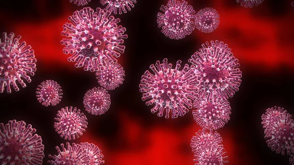 Wuhan Coronavirus Nieuwe Influenza Virus Cellen Verspreiden Chinese Longontsteking Die Stockfoto