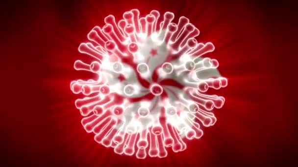 コロナウイルス香港流行Covid 19細胞の発生 感染リスクを止めるための2019 Ncov Hk検疫 3Dアニメーション — ストック動画