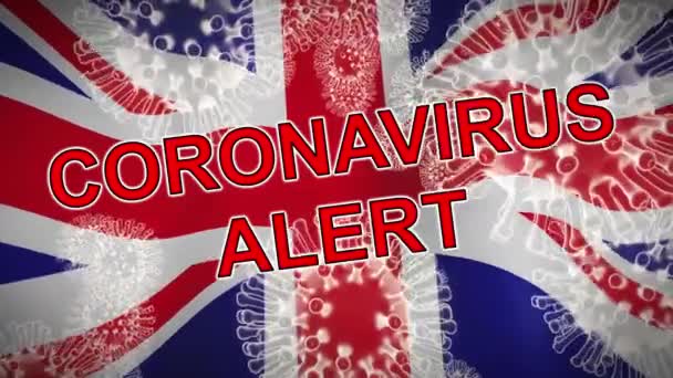 United Kingdom Coronavirus Covid19 Outbreak Alert Novel Epidemic Disease British — Stock Video