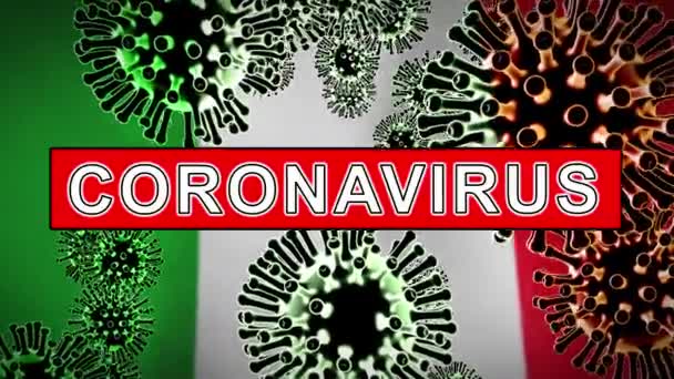 Covid Italien Corona Virus Epidemisk Risk Och Sjukdom 2019 Ncov — Stockvideo