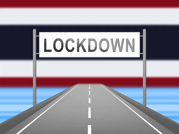 Thailand Lockdown Preventing Ncov Epidemic Outbreak Covid Thai Precaution Isolate — Stock Photo, Image