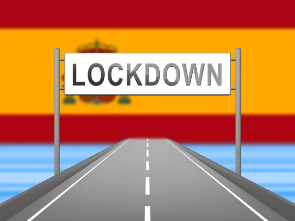 Spanien Lockdown Stoppt Ncov Epidemie Oder Ausbruch Covid Spanisches Verbot — Stockfoto