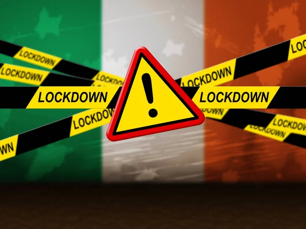Ierland Vergrendeling Voorkomt Ncov Epidemie Uitbraak Covid Ierse Voorzorgsmaatregel Infectie — Stockfoto