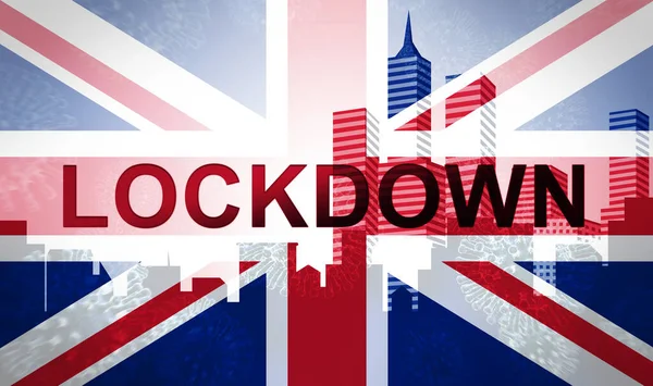 United Kingdom Lockdown Emergency Preventing Coronavirus Spread Outbreak Covid Precaução — Fotografia de Stock