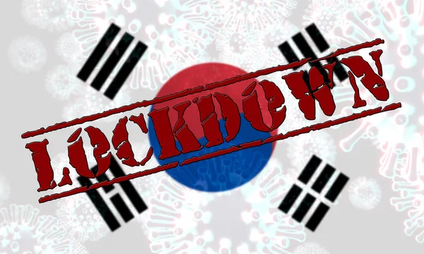 Sydkoreas Inlåsning Saktar Ner Ncov Epidemin Eller Utbrottet Covid Koreanskt — Stockfoto