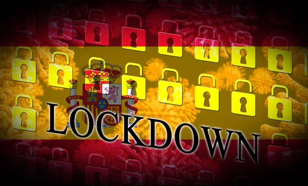 Spain Lockdown Stopping Covid19 Epidemic Outbreak Covid Spanish Ban Restrict — Stock Photo, Image