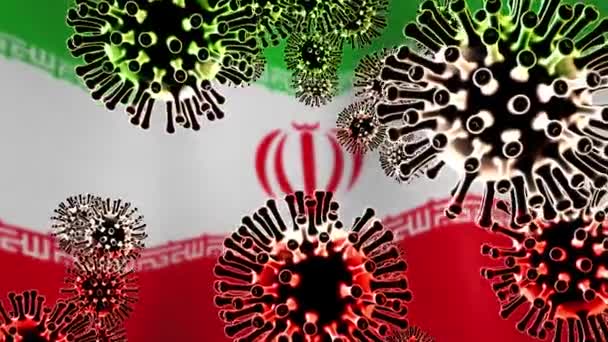 Covid Iran Corona Virus Epidemie Bedreiging Lock 2019 Ncov Iranian — Stockvideo