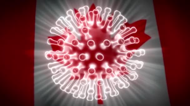 Coronavirus Canada Epidemia Covid Bloqueo Enfermedad 2019 Ncov Cuarentena Canadiense — Vídeo de stock