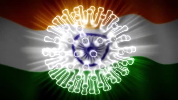 Brote Virus Coronavirus India Partir 2019 Covid19 Bloqueo Pandemia India — Vídeos de Stock