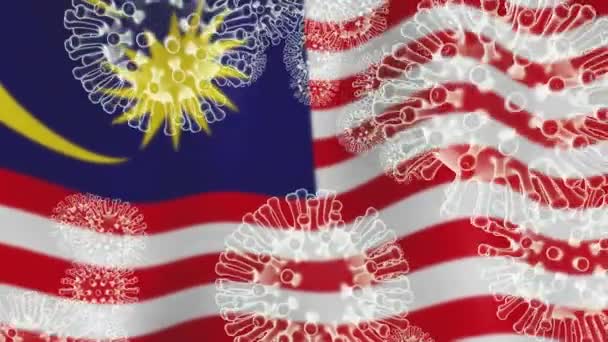 Coronavirus Epidemien Malaysia Mit Ncov Lockdown 2019 Malaiischer Ausbruch Von — Stockvideo
