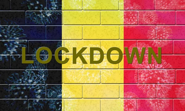 Belgium Lockdown Control Coronavirus Epidemic Outbreak Covid Belgian Restriction Lock — Stock Photo, Image