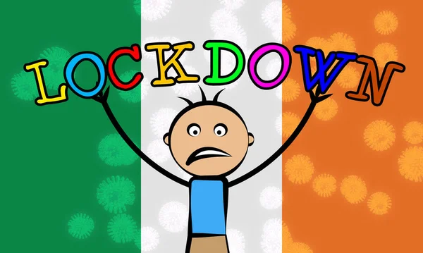 Ireland Kids Lockdown Curfew Stop Covid19 Epidemic Covid Irish Precaution — Stock Photo, Image