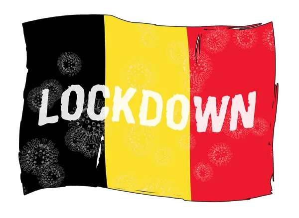 Belgien Blockiert Die Kontrolle Der Coronavirus Epidemie Oder Des Ausbruchs — Stockfoto