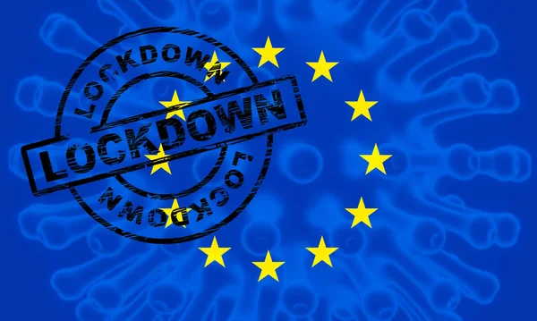 Lockdown Stop Covid19 Epidemic Outbreak Covid European Union Restrictions Isolate — Stock Photo, Image