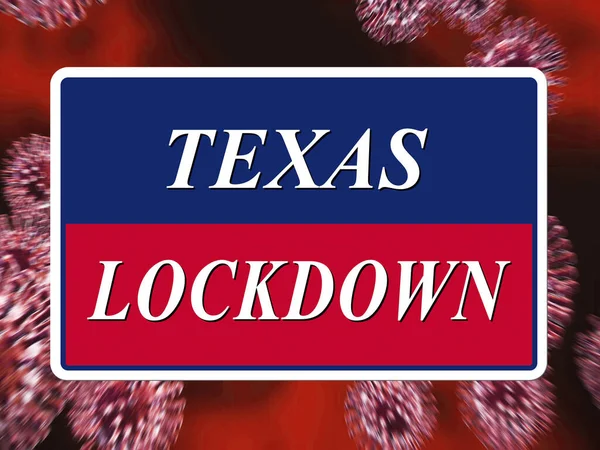 Texas Lockdown Betekent Opsluiting Van Coronavirus Covid Texaanse Eenzame Afzondering — Stockfoto