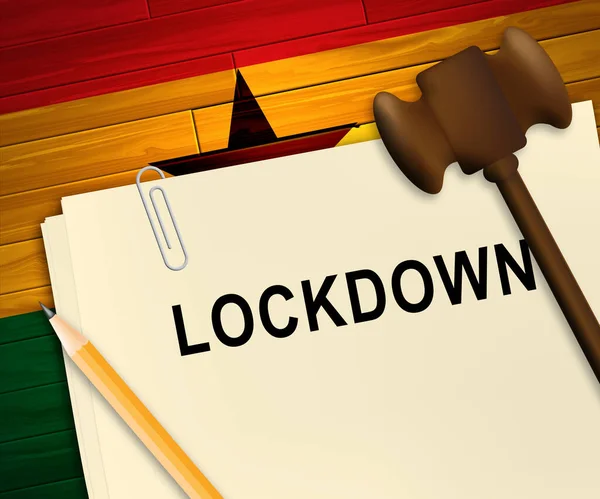 Ghana Lockdown Coronavirus Covid Stay Home Order Enforce Self Isolation — Stock Photo, Image