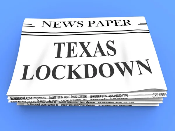 Texas Lockdown Nieuws Betekent Opsluiting Van Coronavirus Covid Texaanse Eenzame — Stockfoto