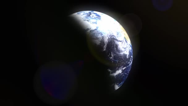 Globus Satelity Pokazuje Światową Geografię Kosmosu Powierzchnia Lub Ląd Świata — Wideo stockowe