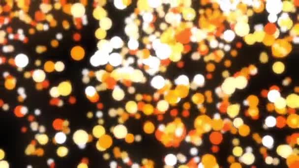 Abstraktes Bokeh Hintergrund Orange Und Gold Lichter Hell Glänzendes Verschwommenes — Stockvideo