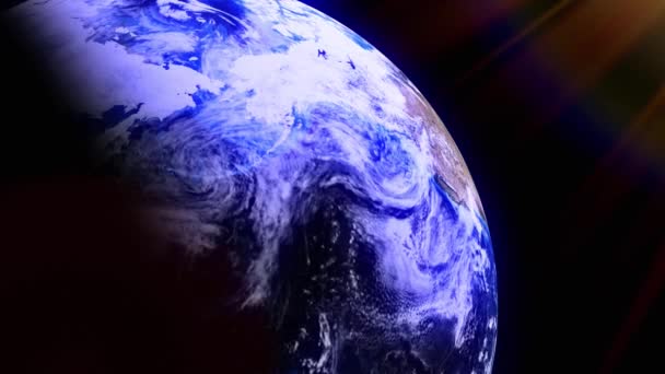 Globe de satellites montre la géographie mondiale de l'espace. Surface mondiale ou terre - boucle sans couture 