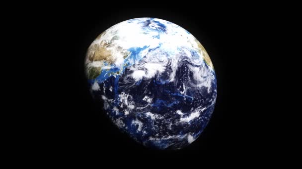 来自卫星的地球显示了世界范围内的空间地理学 世界表面或陆地 无缝环路 — 图库视频影像
