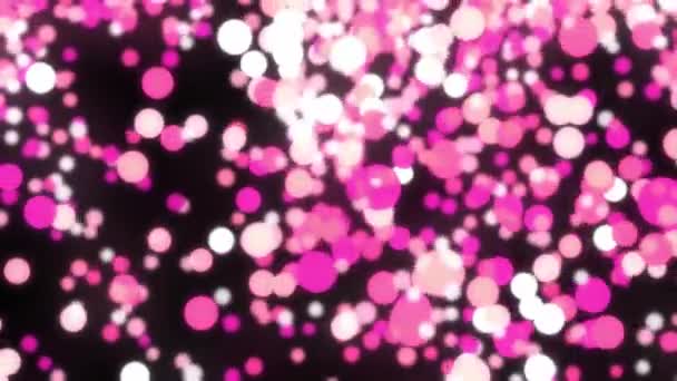 Pink Bokeh Light Abstract Effects Love Romance Background Dreamy Glow — Stock Video