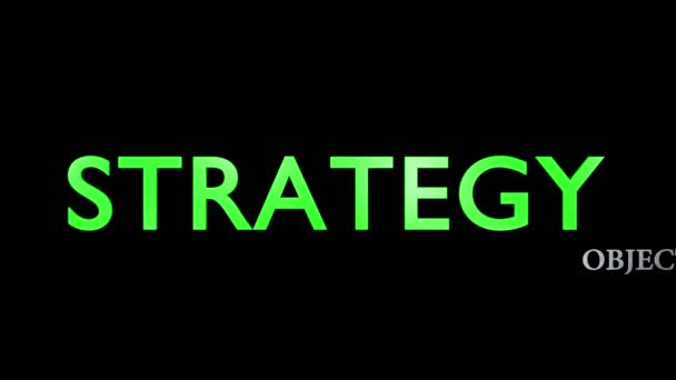 Strategy Planning Concept Game Plan Wordcloud Master Plan Success Video — Stock Video