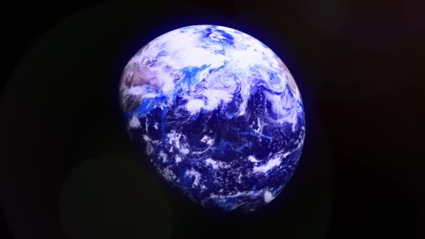 Мир Спутника Показывает Всемирную Поверхность Космоса Мировая География Земля Бесшовный — стоковое видео