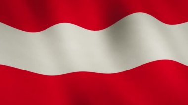 Avusturya bayrağı dalgalanan görüntüler. Avusturyalı vatansever asteğmen ve vatanseverlik gururu - kusursuz video animasyonu