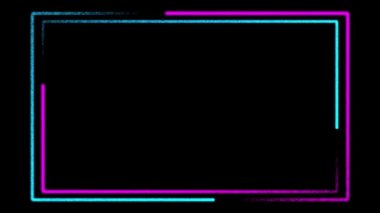 Neon sınır ışığı arka planı pembe ve mavi. Dijital teknoloji efekti duoton- kusursuz animasyon döngüsü