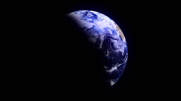 Мир Спутника Показывает Всемирную Поверхность Космоса Мировая География Земля Бесшовный — стоковое видео