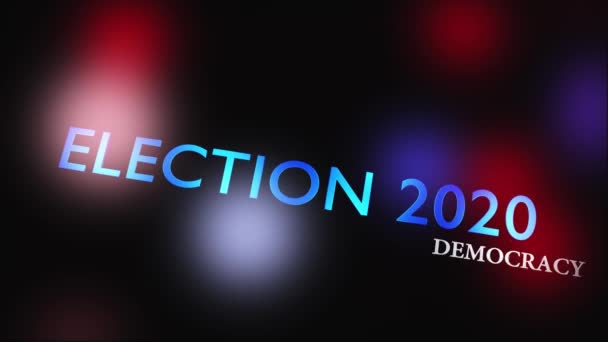 Başkan Seçmek Için 2020 Amerika Yapılacak Seçim Referandum Kelime Bulutu — Stok video
