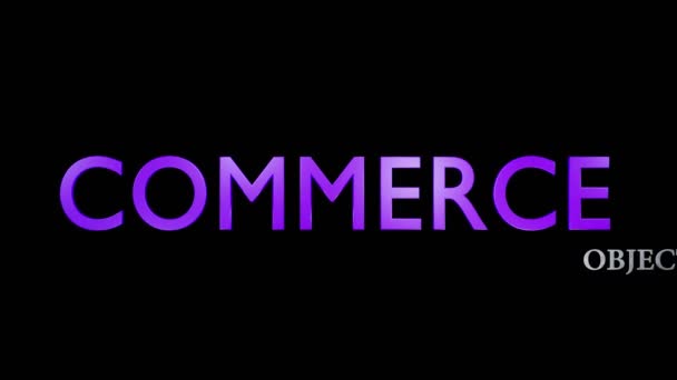 Commercio Commerciale Concetto Trading Wordcloud Negoziazione Transazioni Beni Servizi Animazione — Video Stock