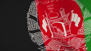 Afganistan 'ın arka planında sallanan bayrak zaferi gösteriyor. Afgan rüzgarlı asteğmen ülkeyi veya demokrasiyi temsil ediyor - kusursuz animasyon döngüsü