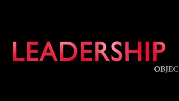 Leadership Koncept Abstraktní Wordcloud Znamená Autoritu Boss Nebo Šéf Obchodu — Stock video