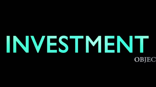Investment Concept Wordcloud Shows Investor Stock Growth Increase Savings Retirement — Stock Video