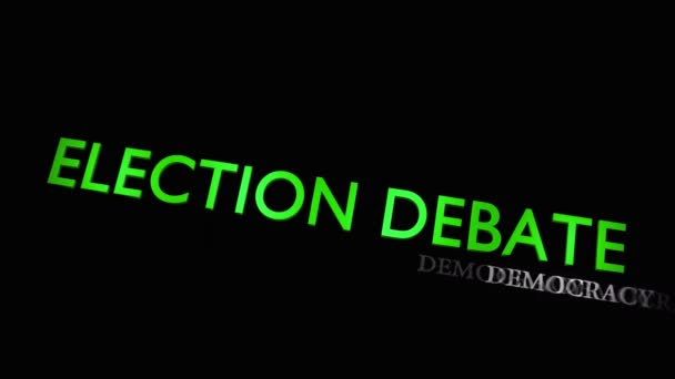 Debata Wyborcza Dyskusja Temat Polityki Obrady Kampanii Prezydenckiej Stanów Zjednoczonych — Wideo stockowe