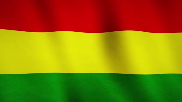 Βολιβία Κυματίζει Σημαία Υποβάθρου Σημαίνει Ελευθερία Και Έθνος Βολιβιανό Κυματιστό — Αρχείο Βίντεο