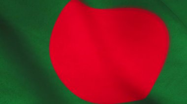 Bangladeş 'in arka planında bayrak sallamak vatanseverlik gururu demektir. Bangladeş tam ekran vatansever akıcı asteğmen - video animasyon döngüsü