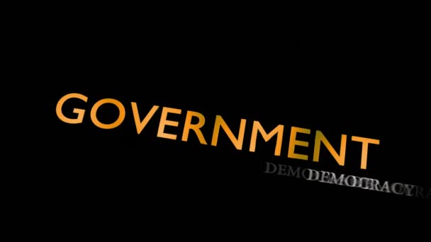 Conceito Governamental Wordcloud Mostra Congresso Política Administração Pública Para Governar — Vídeo de Stock