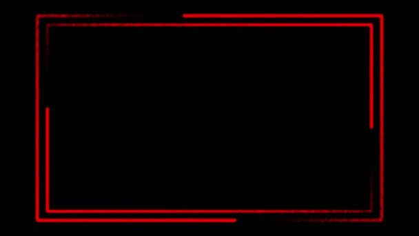 Sfondo Bordo Rosso Linee Luminose Neon Effetto Progettazione Digitale Come — Video Stock