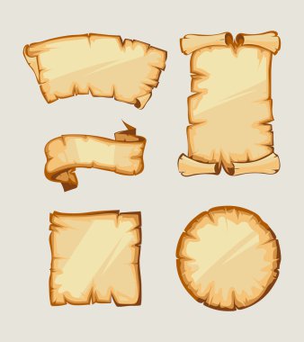 Ortaçağ retro sarımsı boş kaydırır