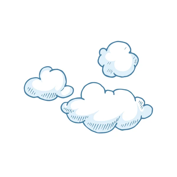 Vector Doodle gran conjunto de nubes dibujadas a mano — Vector de stock