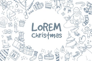 Vektör çizim set el boğmak ellements Noel için